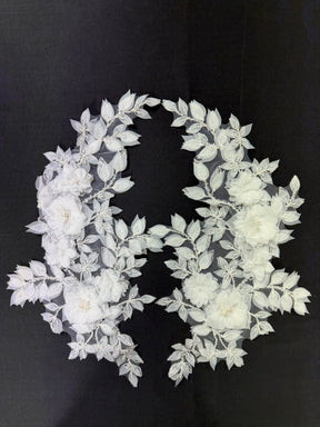 Appliqués en dentelle ivoire - MT4015