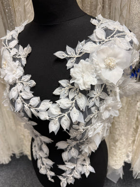 Appliqués en dentelle ivoire - MT4015