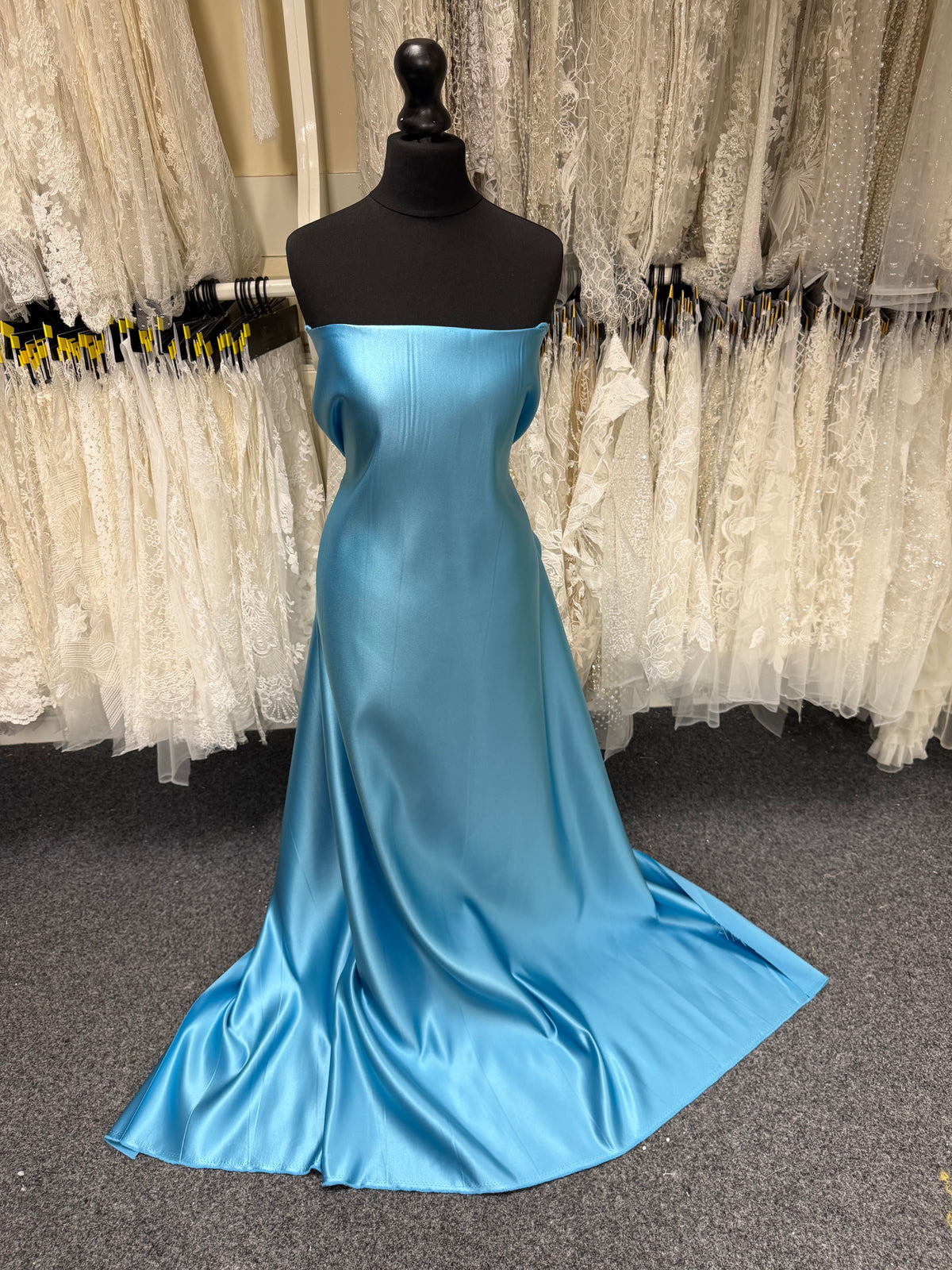 Satin Duchesse Polyester Bleu Clair - Contessa