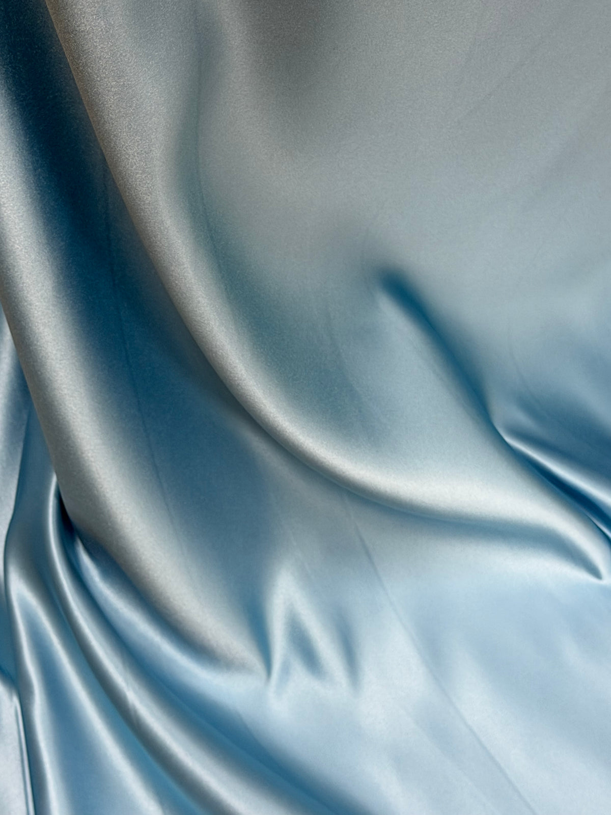 Satin Duchesse Polyester Bleu Clair - Contessa