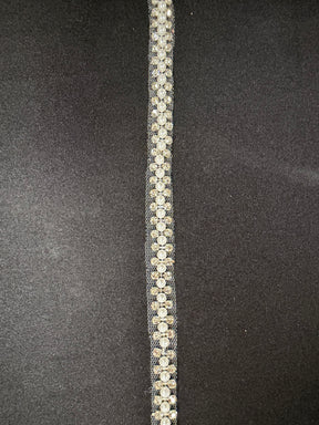 Bordure cristal et perle - T822