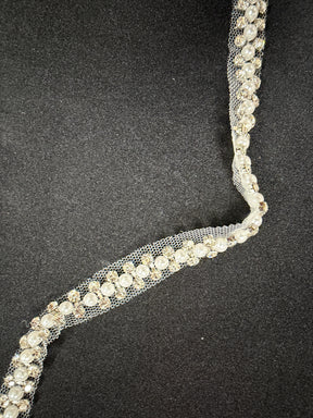 Bordure cristal et perle - T822