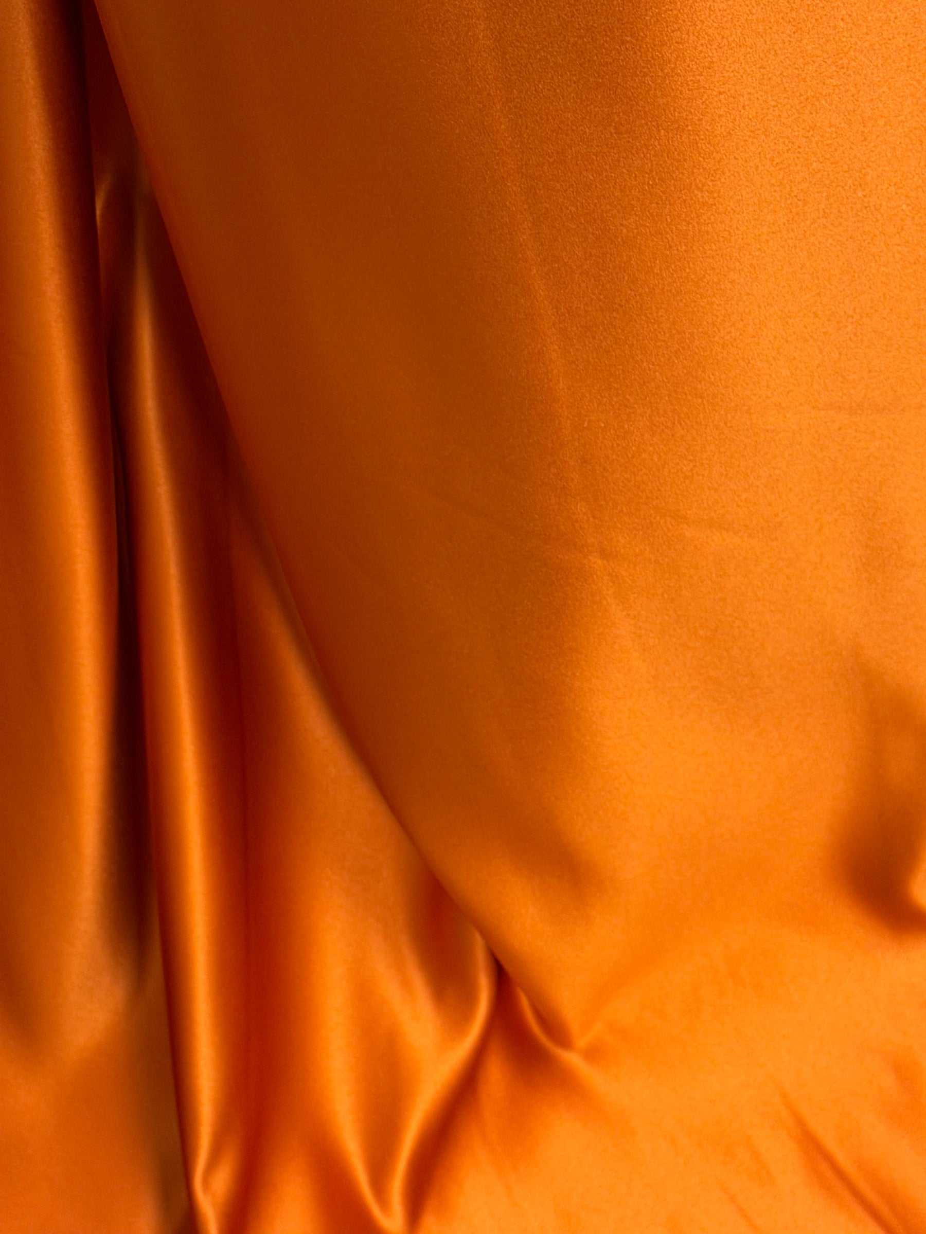 Satin Polyester Orange Brûlé - Classique (CF)