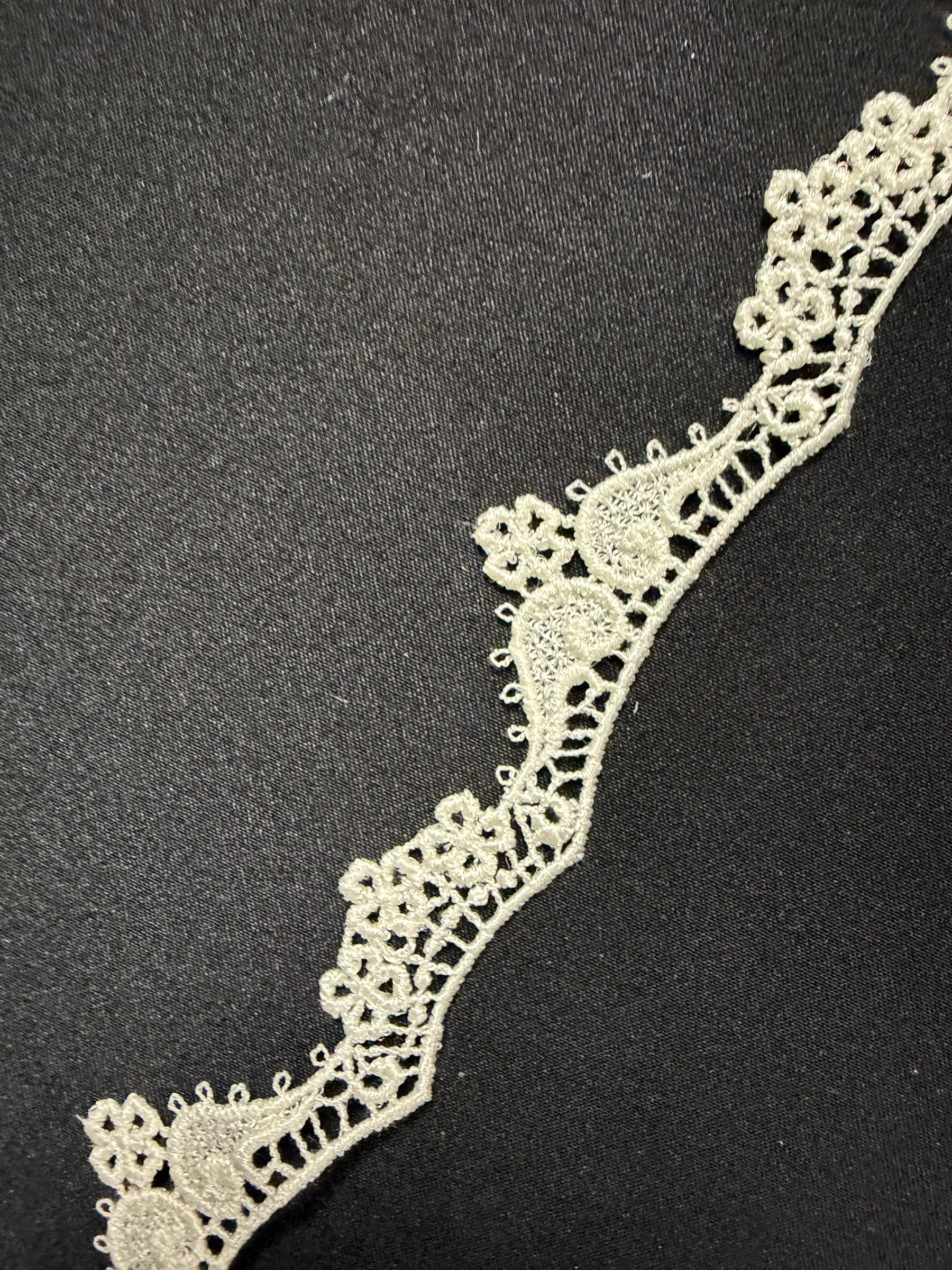 Bordure en guipure ivoire - T831