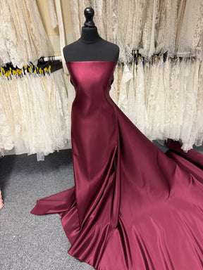 Satin de polyester bordeaux - Contessa