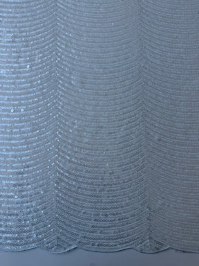 Tulle à sequins brodé bleu ciel – EB3020