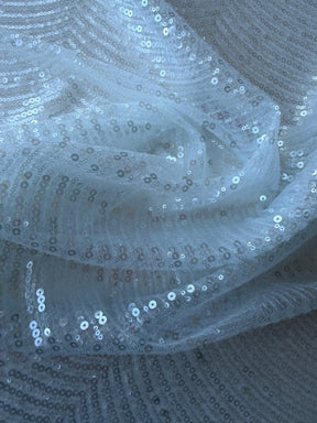 Tulle à sequins brodé bleu ciel – EB3020