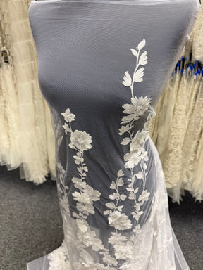 White 3D Flower Lace - Arcadia