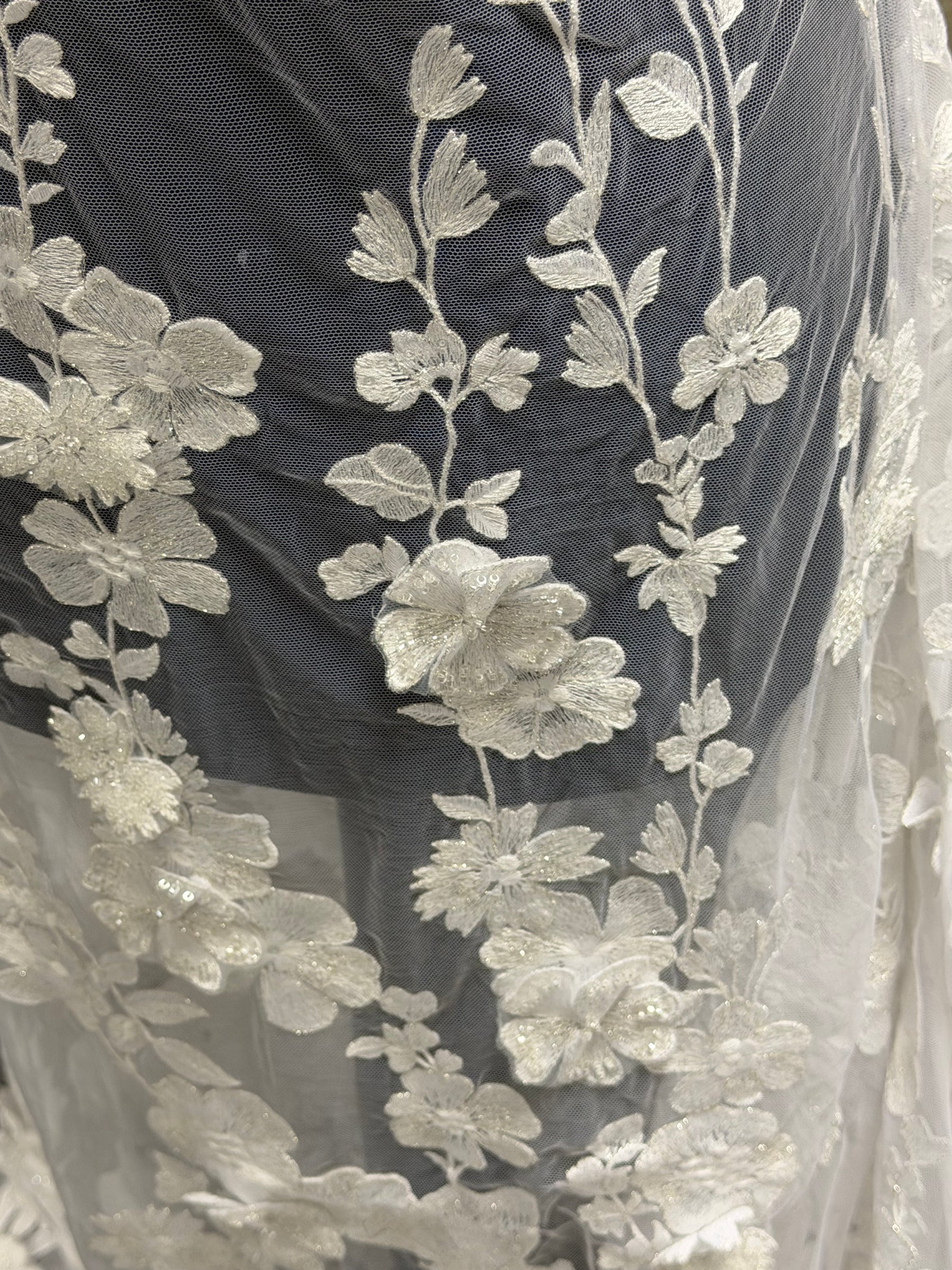 White 3D Flower Lace - Arcadia
