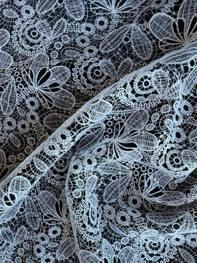 Dentelle de mariée à paillettes ivoire - EB3050