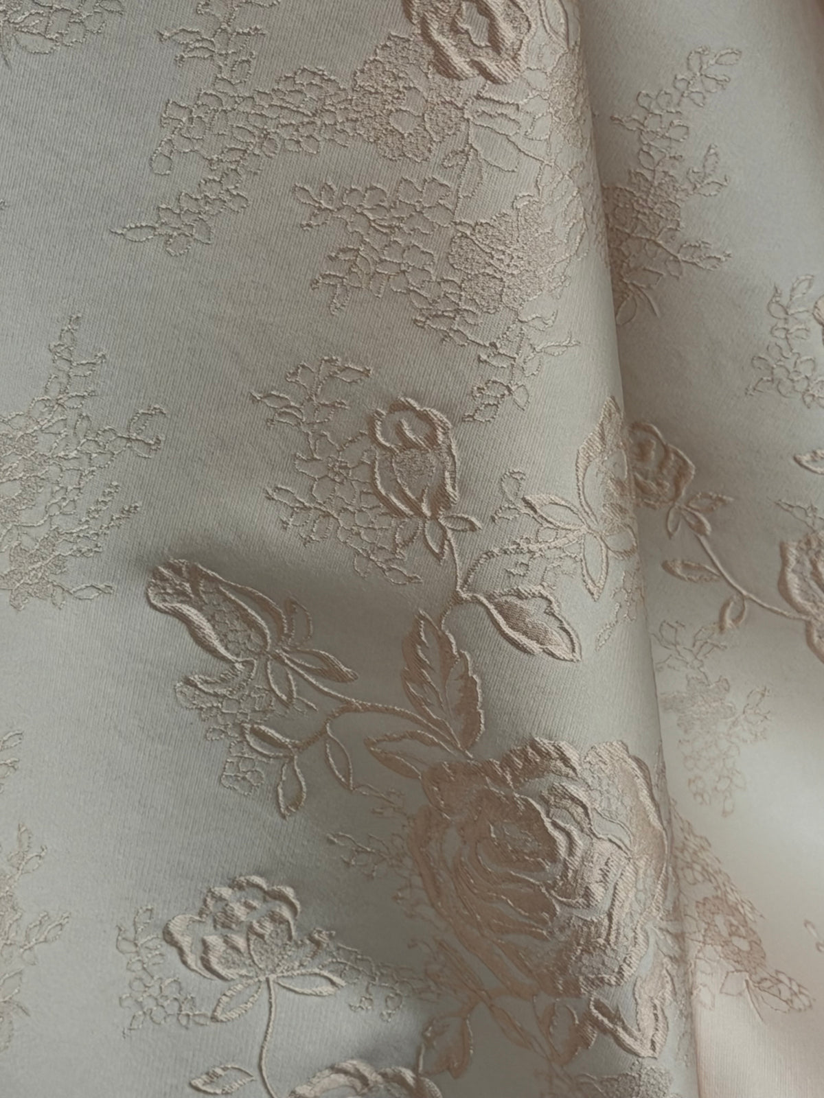 Brocade de soie italienne mélangée pêche pâle - BR1012