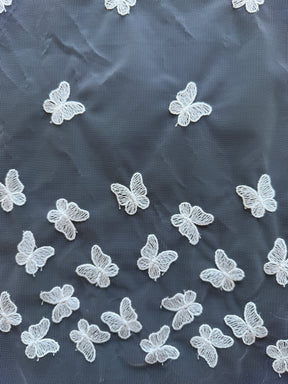 Dentelle Papillon Brodé Ivoire – EU5001