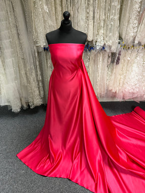 Satin de polyester rose vif - Contessa