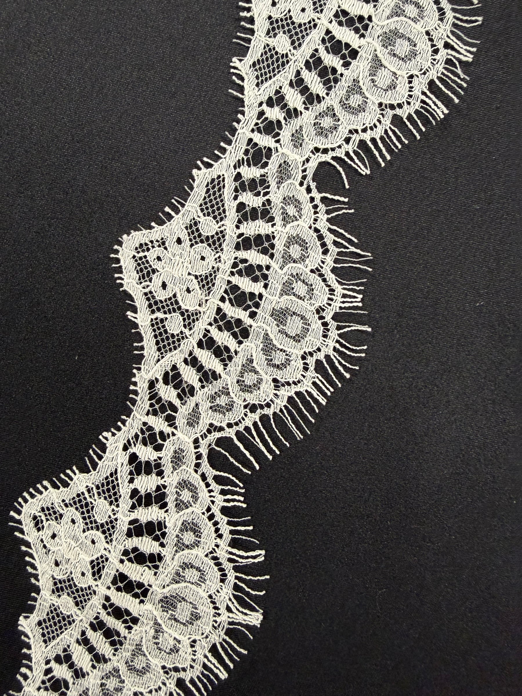 Bordure en dentelle écologique française ivoire - EE4008