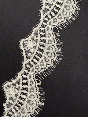 Bordure en dentelle écologique française ivoire - EE4008