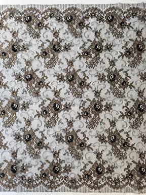 Black and Gold Chantilly Lace – P296