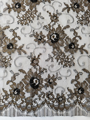 Black and Gold Chantilly Lace – P296