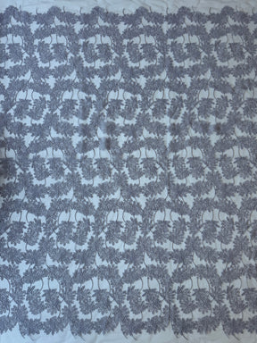Dentelle brodée à motifs floraux lavande - EB5037