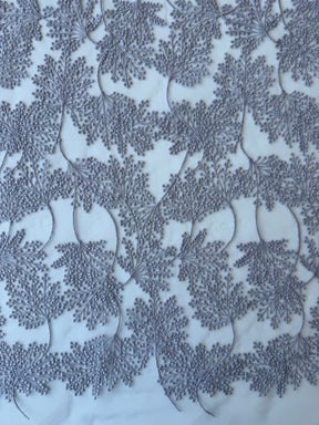 Dentelle brodée à motifs floraux lavande - EB5037