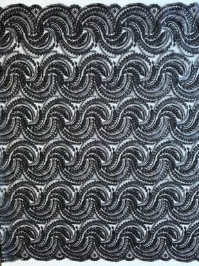 Dentelle à paillettes noires - EB3048