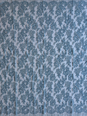 Dentelle Chantilly Bleu Canard - P305 (90cm)