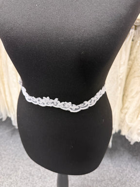Garniture en dentelle cordée blanche - T88