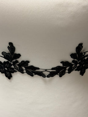 Black Guipure Lace Trim - T552
