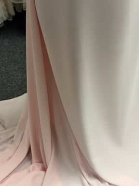 Crêpe extensible en polyester rose clair - PB4001