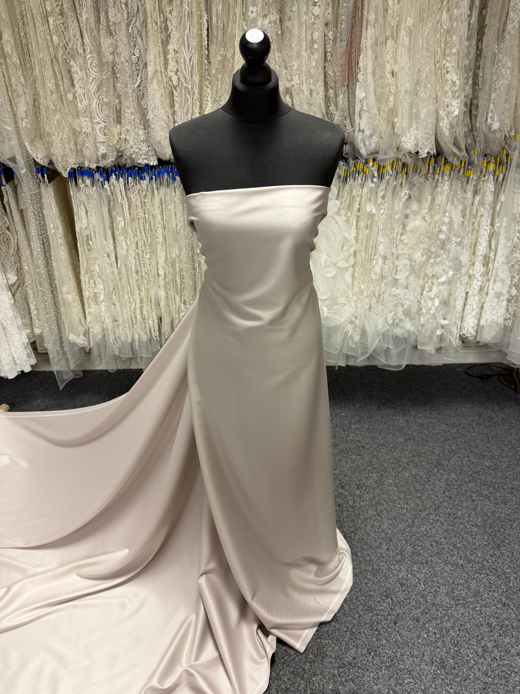 Crêpe de laine italien stretch rose foncé - PH4002