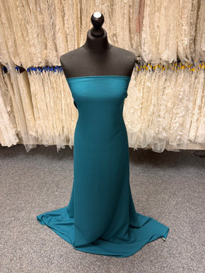 Crêpe de polyester moyen poids bleu sarcelle - P59