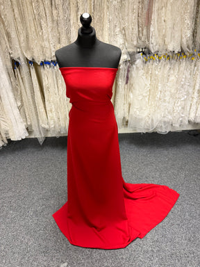 Crêpe de polyester rouge poids moyen - P59