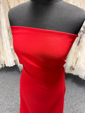 Crêpe de polyester rouge poids moyen - P59