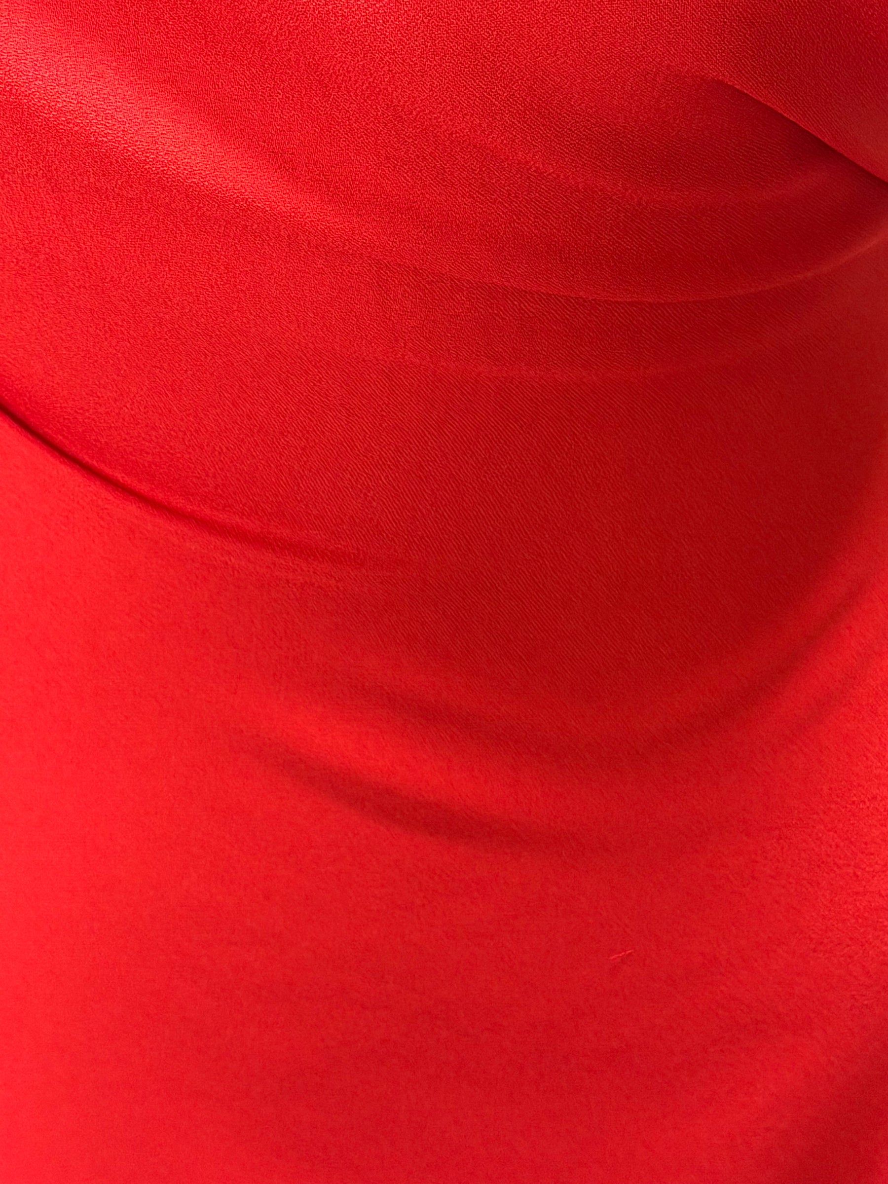 Crêpe de polyester rouge poids moyen - P59