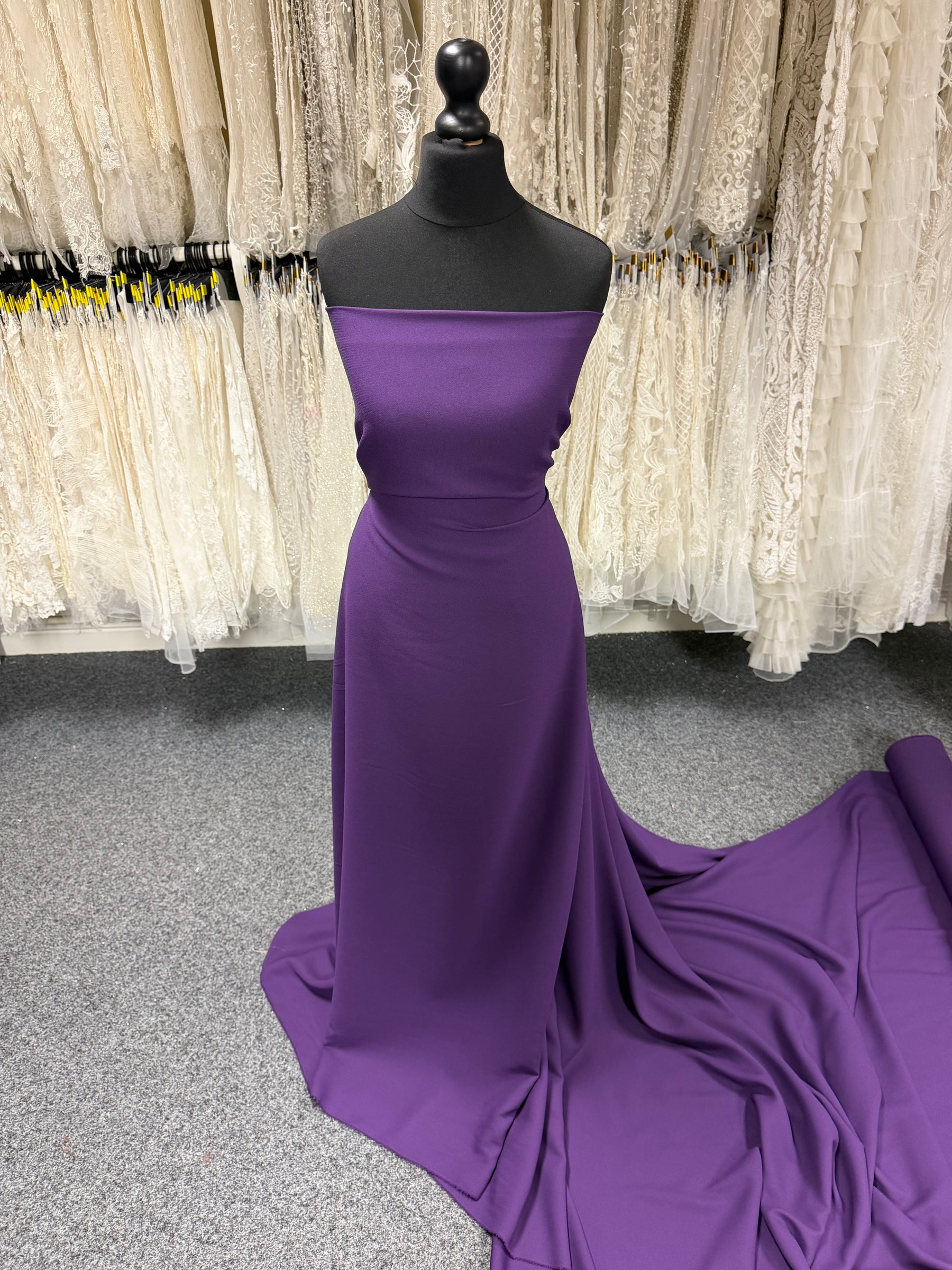 Crêpe polyester violet M/Wt - P59