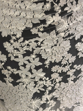 Dentelle à paillettes ivoire - EB3014