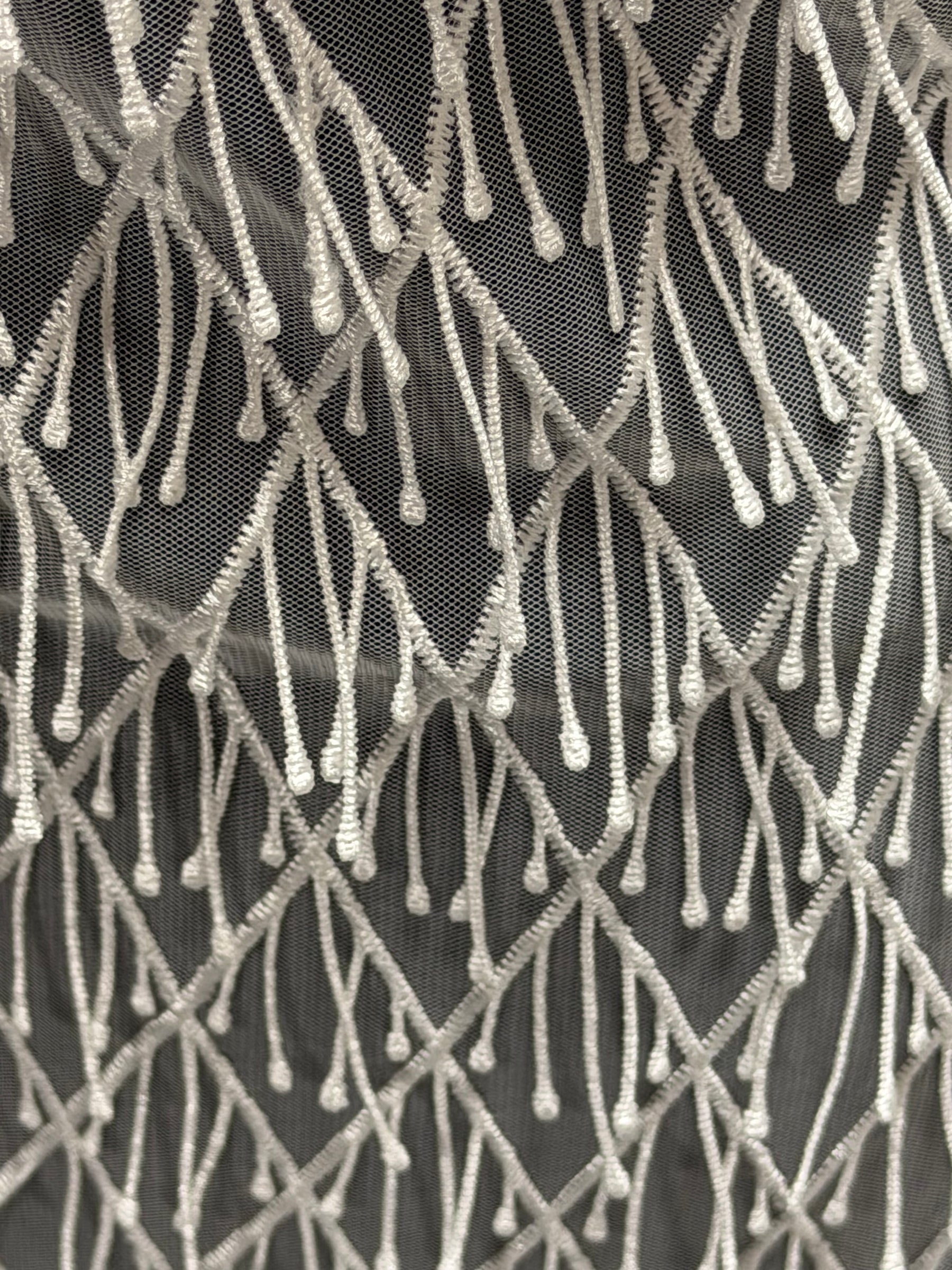 Dentelle 3D brodée ivoire - EB5029