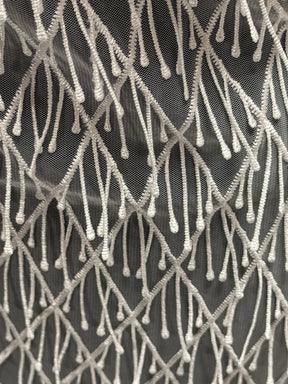 Dentelle 3D brodée ivoire - EB5029