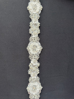 Passementerie dentelle 3D ivoire - T729