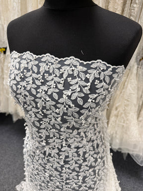 Dentelle brodée ivoire - EB5050