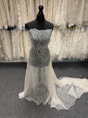 Dentelle de mariée à paillettes ivoire - EB3033