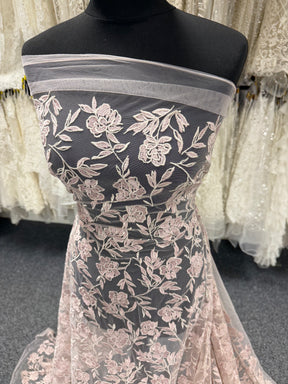 Dentelle brodée rose - EB5048