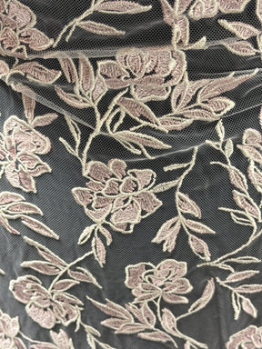 Dentelle brodée rose - EB5048