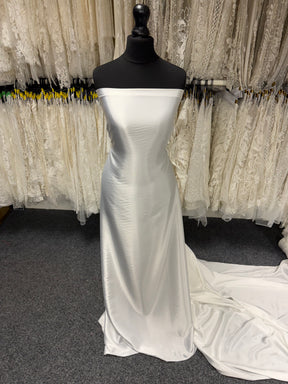 Satin extensible ivoire pâle - PB1006