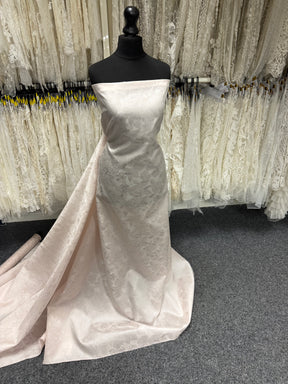 Jacquard mélange de soie rose - P665