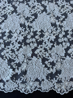Dentelle à paillettes ivoire - EB3014