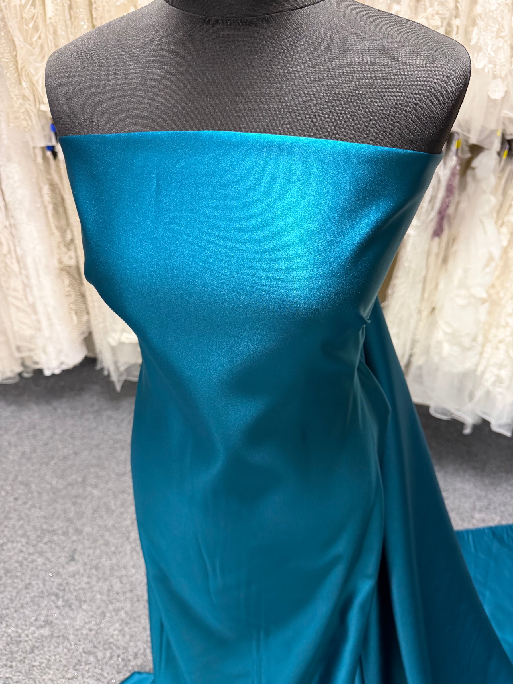 Satin Polyester Bleu Sarcelle - Contessa