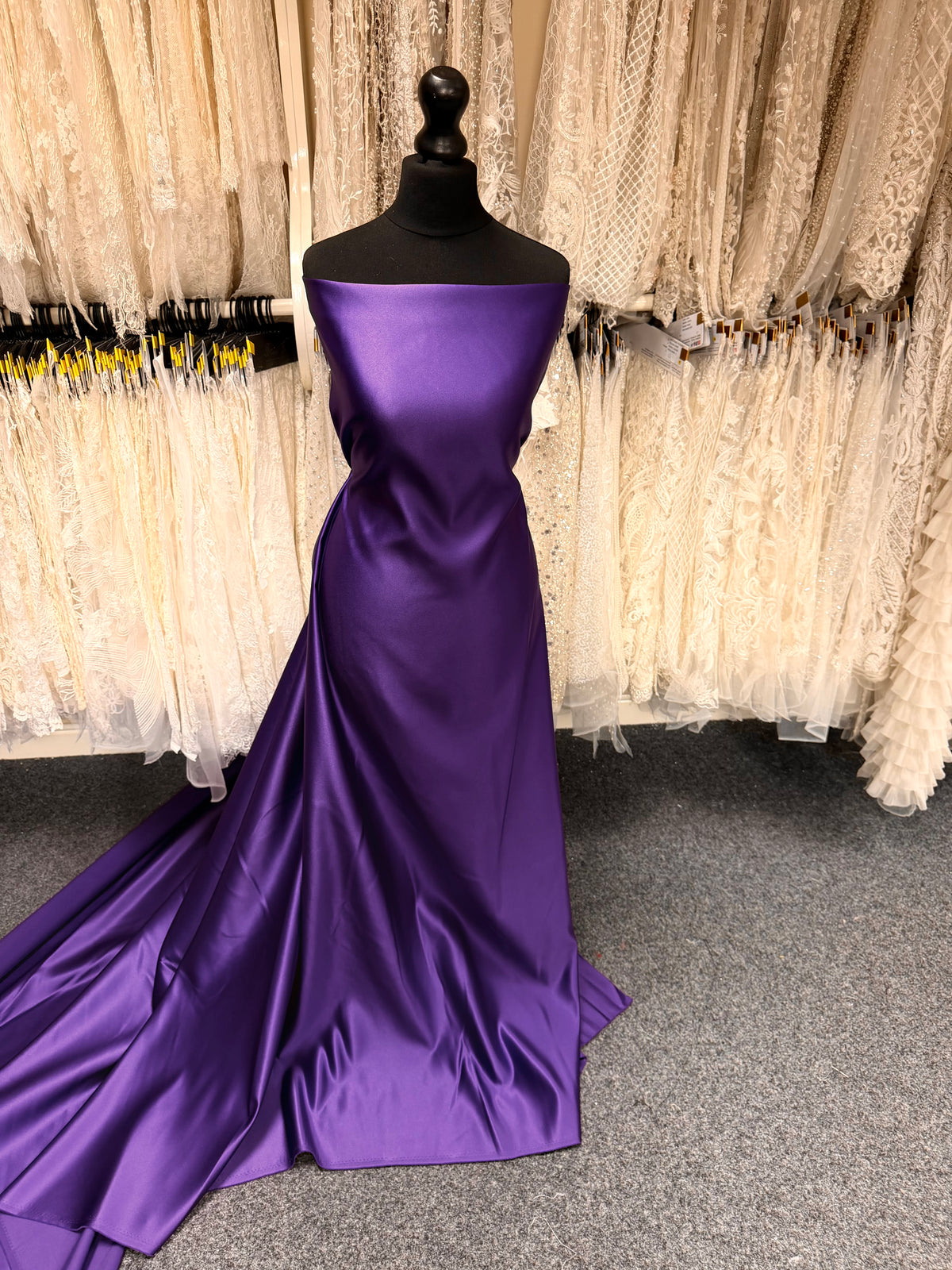 Satin de polyester violet - Contessa