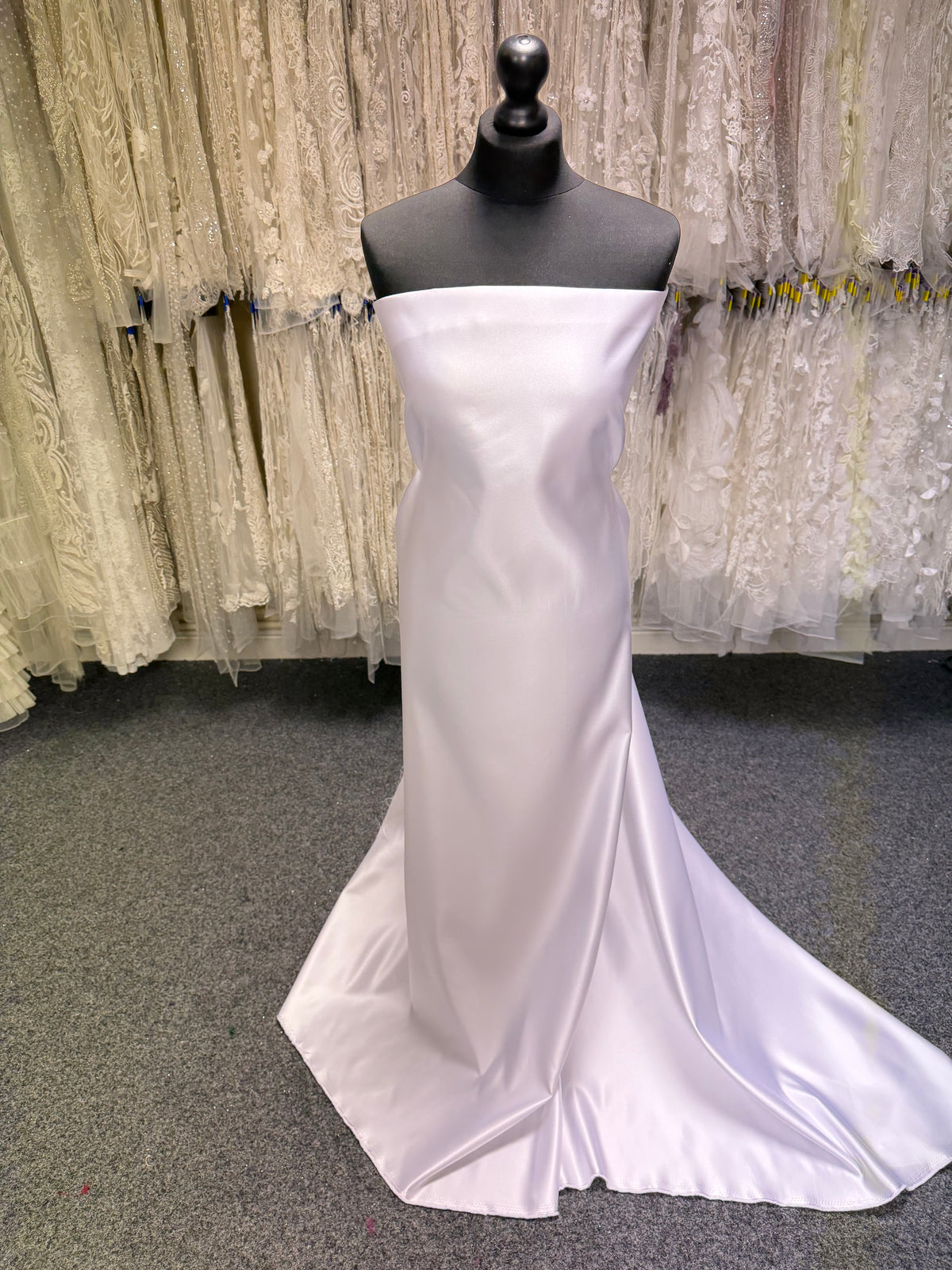 Satin Duchesse Polyester Blanc - Contessa