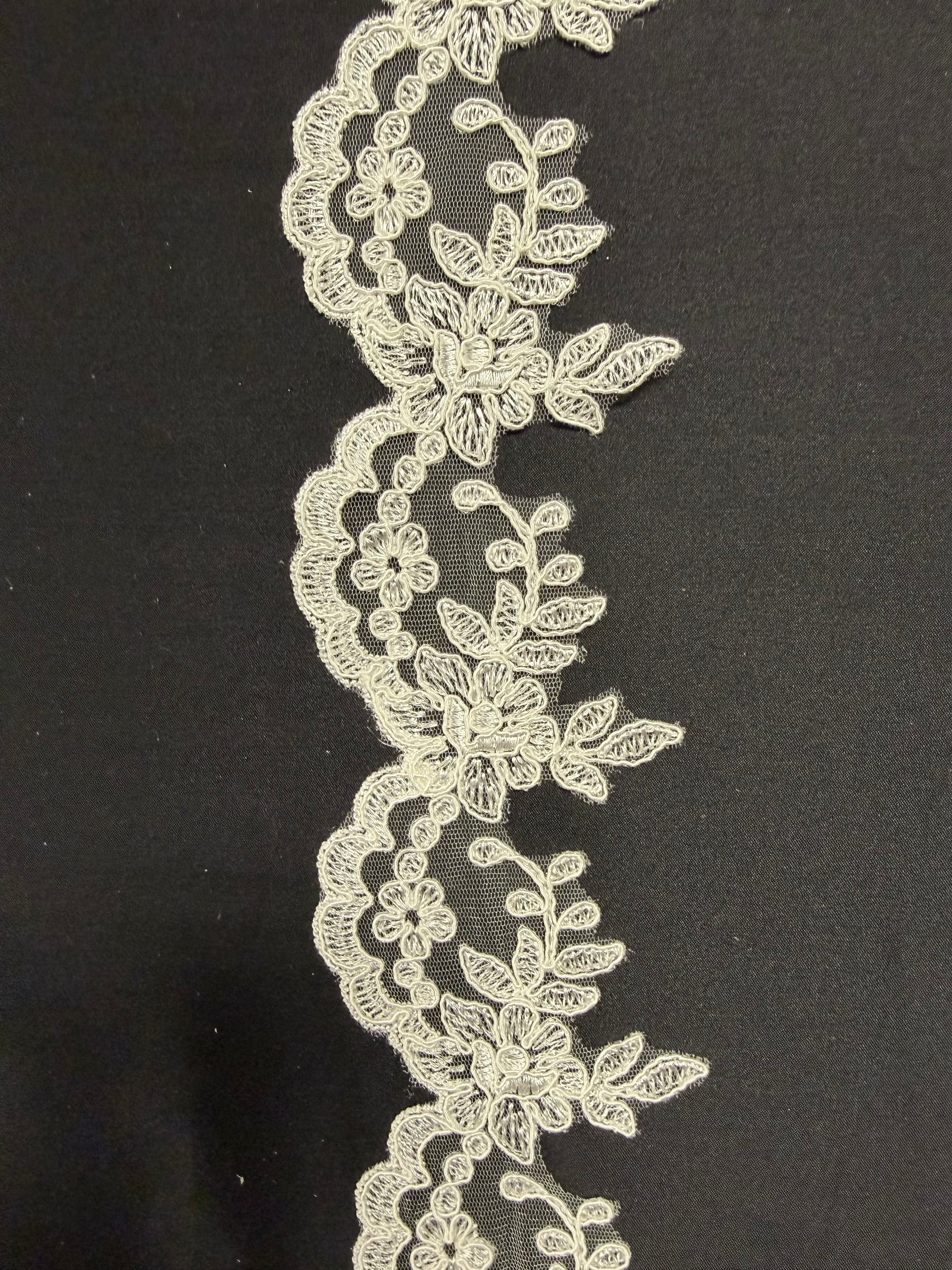 Galon de dentelle festonnée ivoire - T82