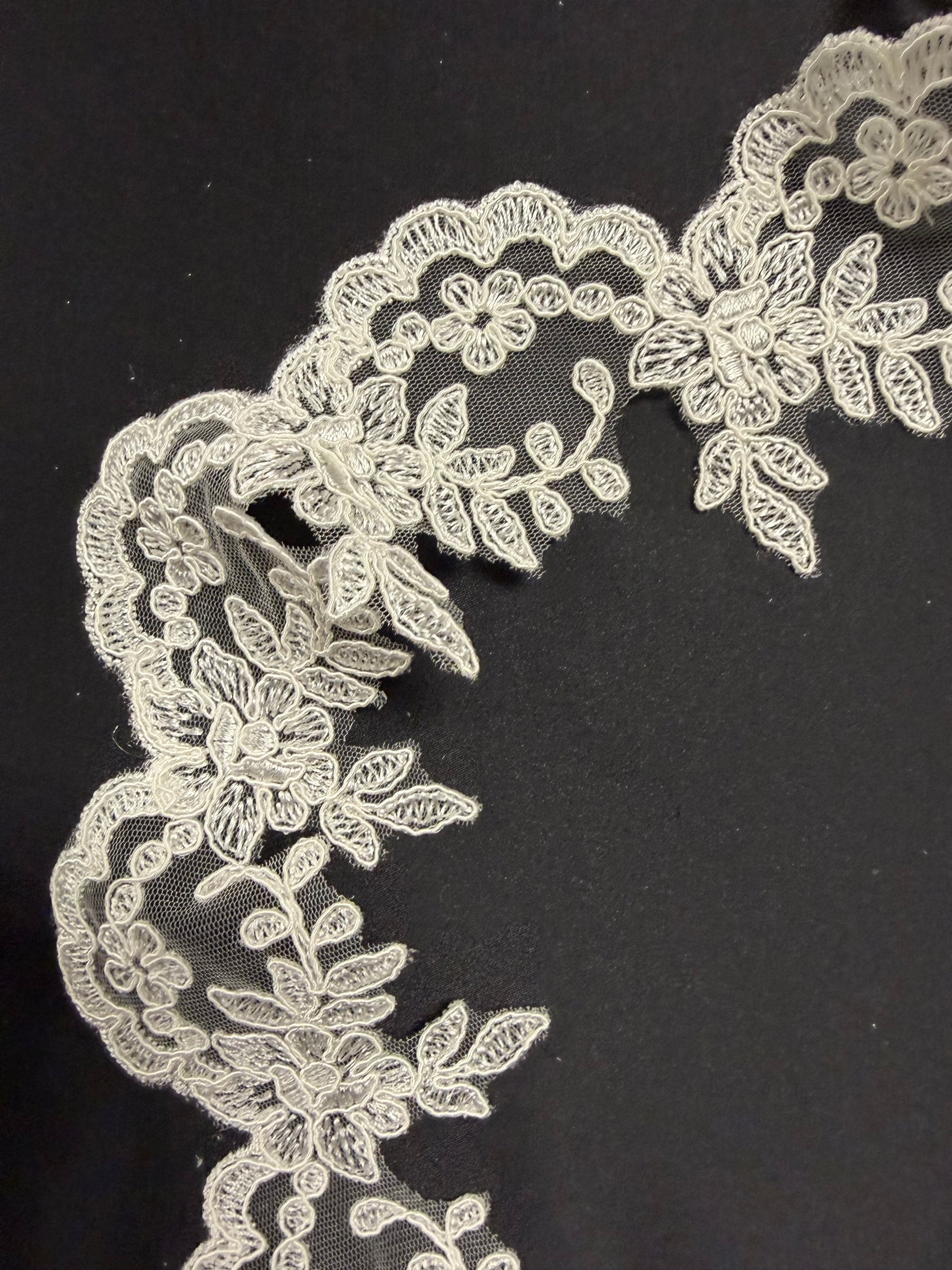 Galon de dentelle festonnée ivoire - T82